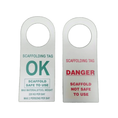 Scaffolding Tag SAFE TO USE NOT SAFE TO USE Tags